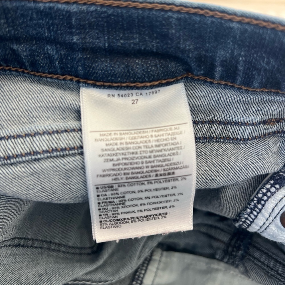 Banana Republic Premium Denim Blue Skinny Ankle Jeans Size 27 - Picture 5 of 6